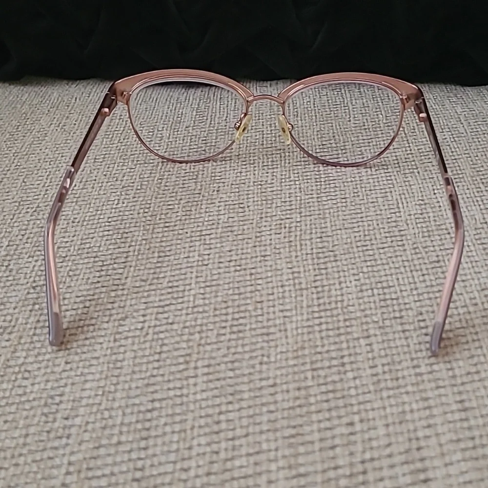 GUESS METALLIC ROSE GOLD EYEGLASS FRAME 51 16 135